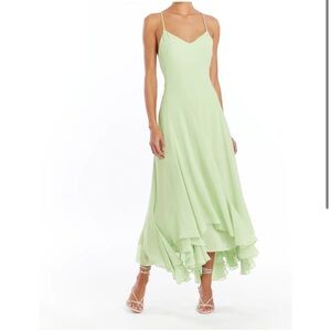 Amanda Uprichard Light Green Maxi Dress